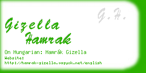 gizella hamrak business card