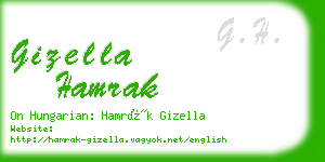 gizella hamrak business card